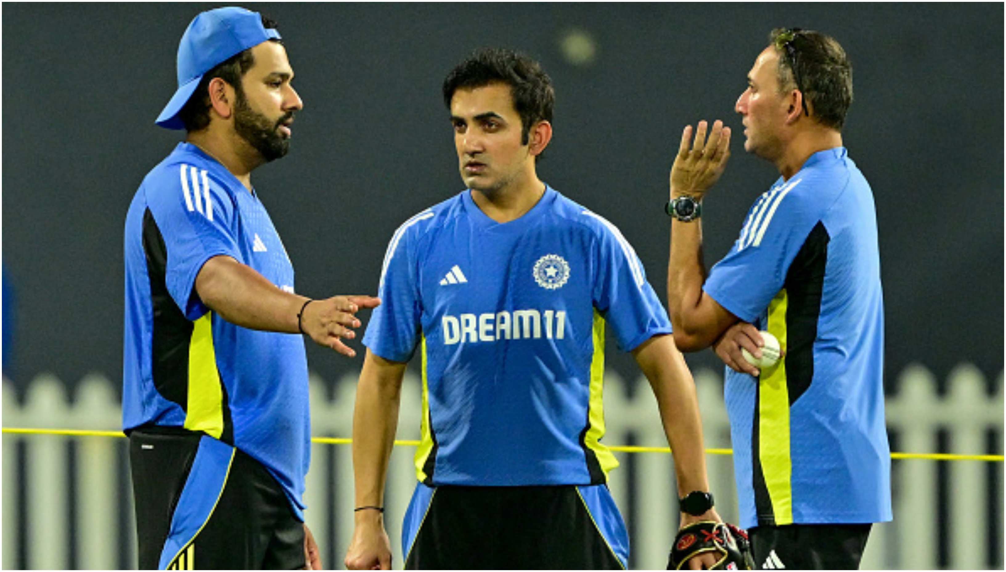 Rohit Sharma, Gautam Gambhir and Ajit Agarkar | Getty