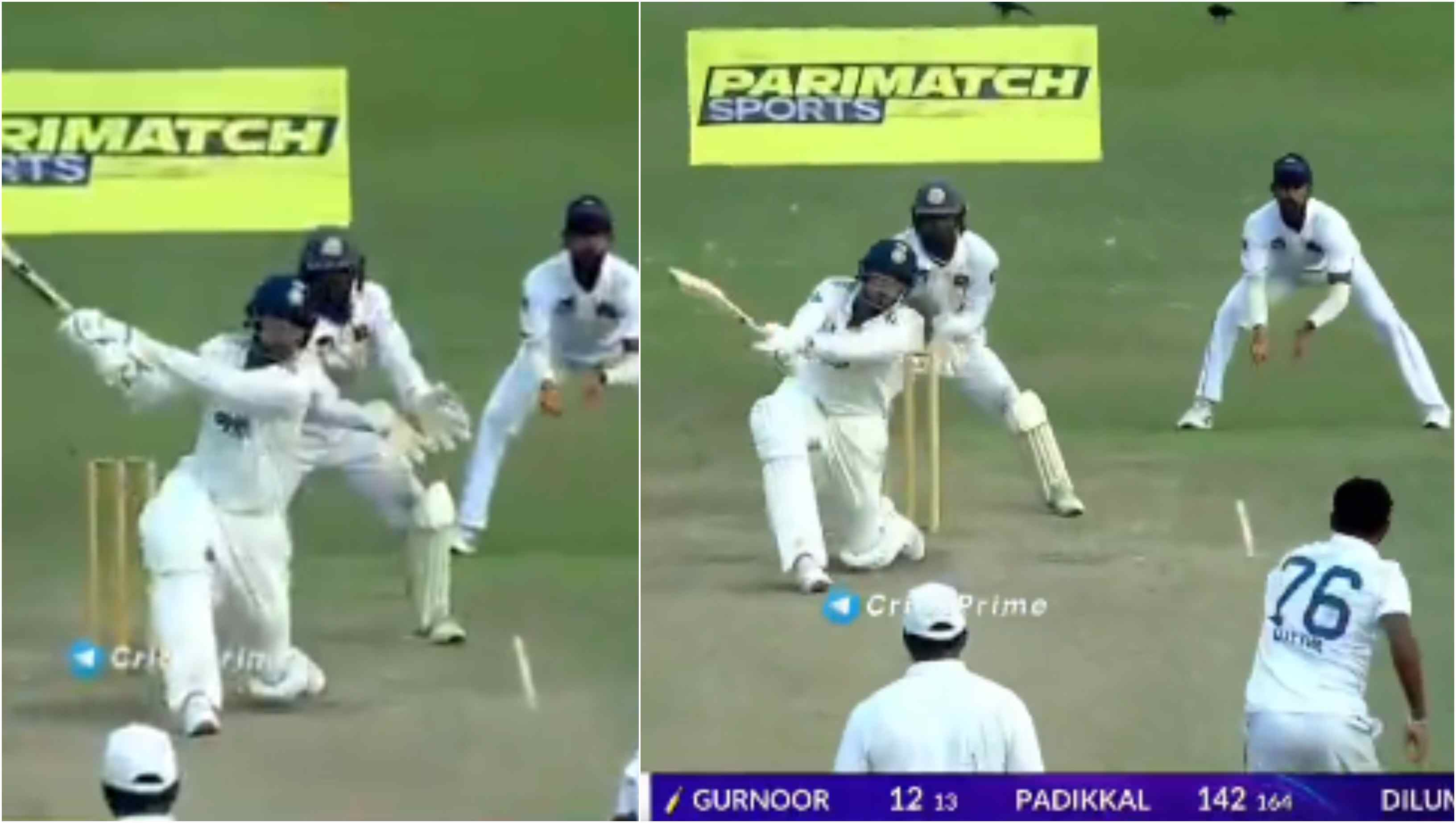 Gurnoor Brar's sixes in the warm-up match | Screengrabs