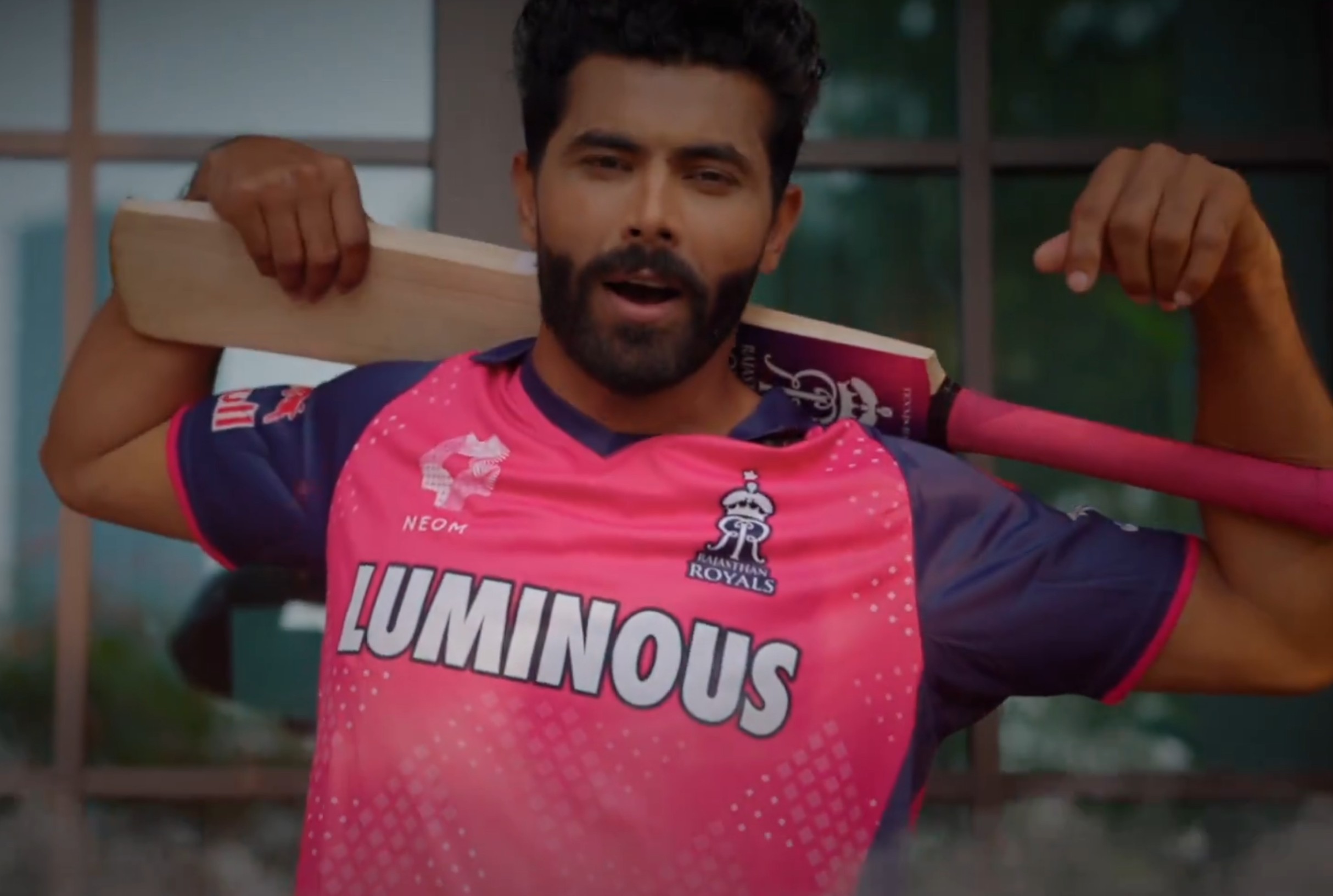 Ravindra Jadeja in RR jersey after trade from CSK | @rajasthanroyals/X