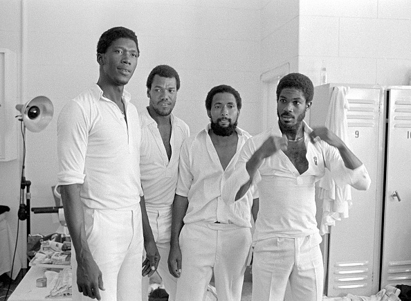 Joel Garner, Colin Croft, Andy Roberts and Michael Holding | Getty