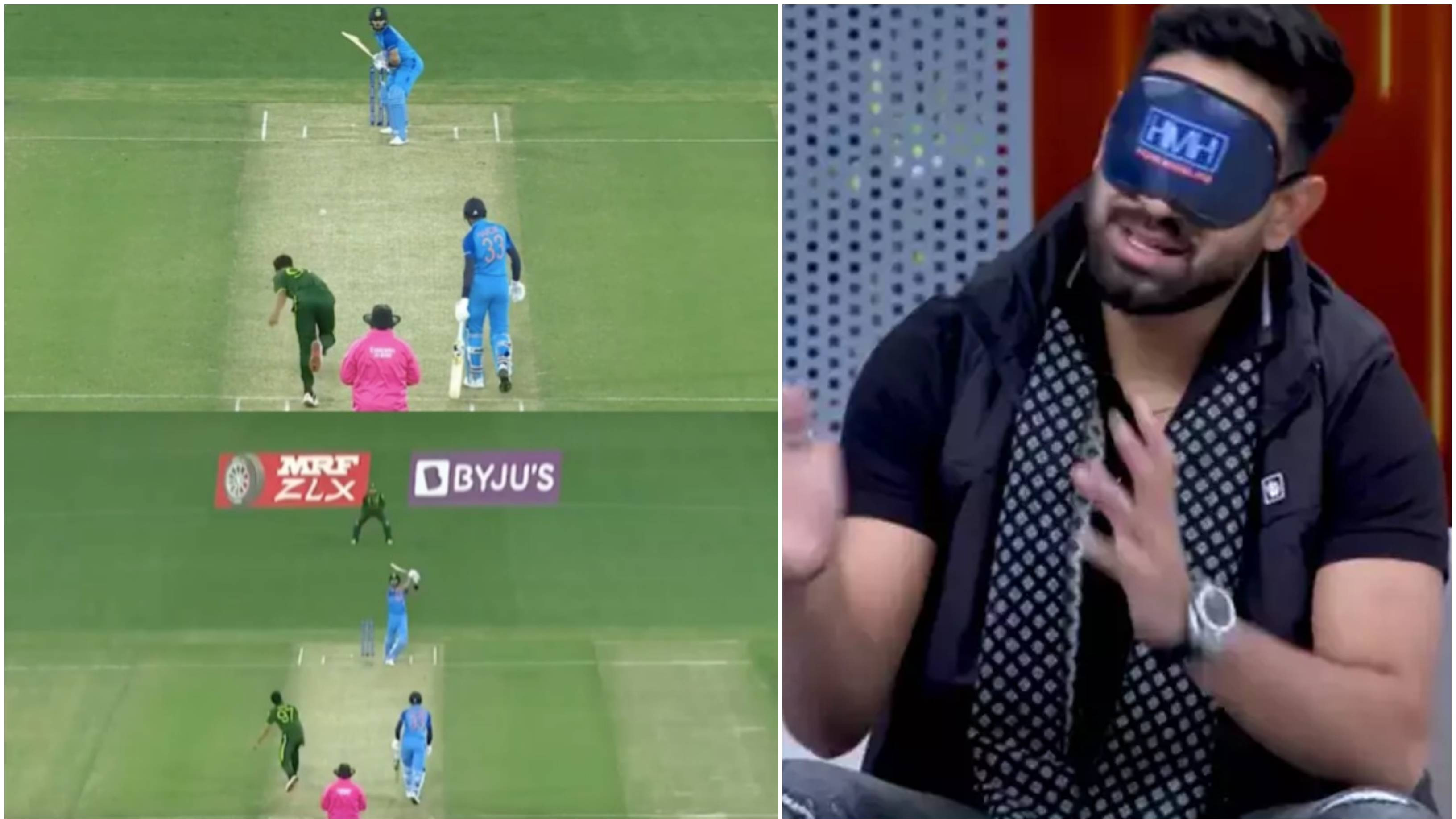 WATCH: Haris Rauf guesses Virat Kohli's name correctly while taking a blindfold challenge on chat show