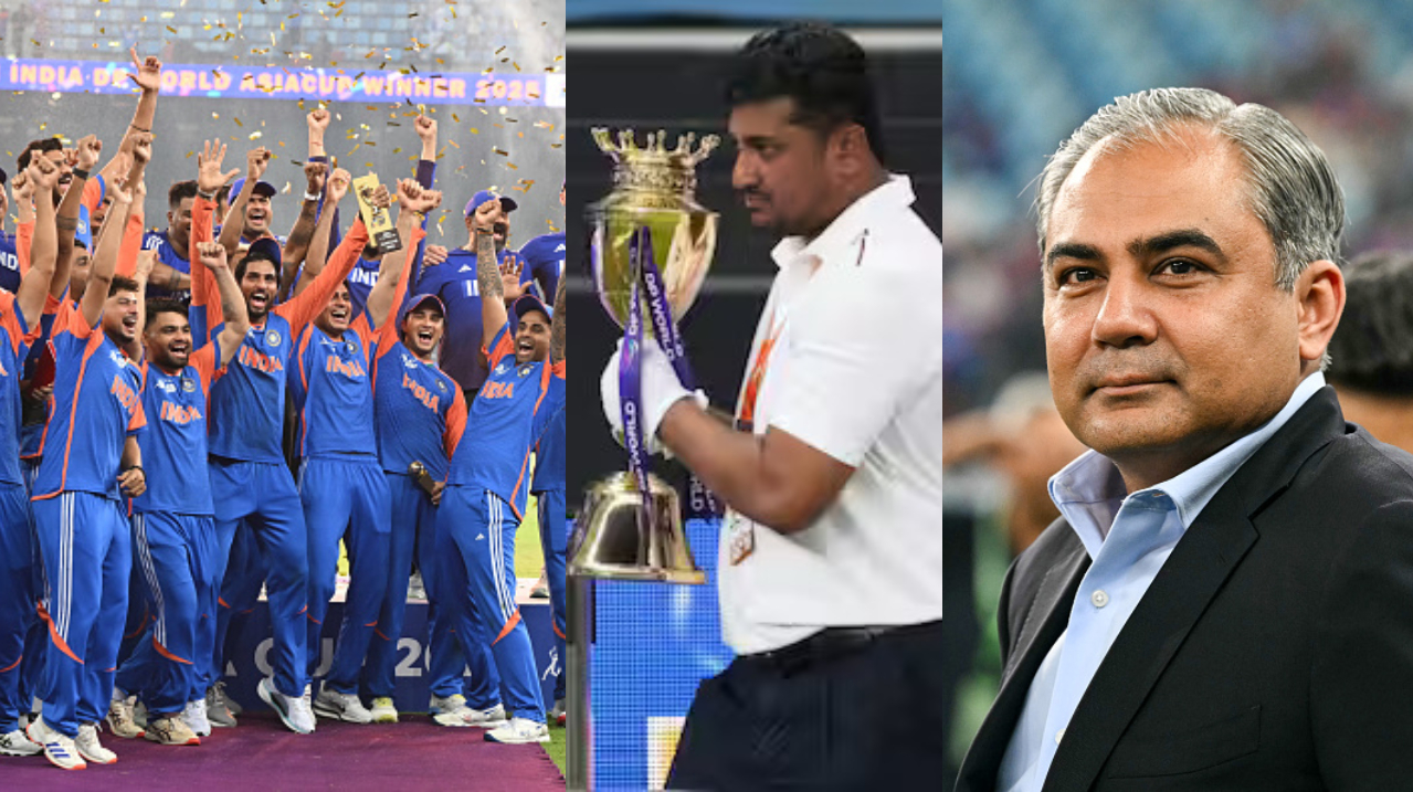 India celebrated without trophy, that was taken back by Naqvi to his hotel | Getty