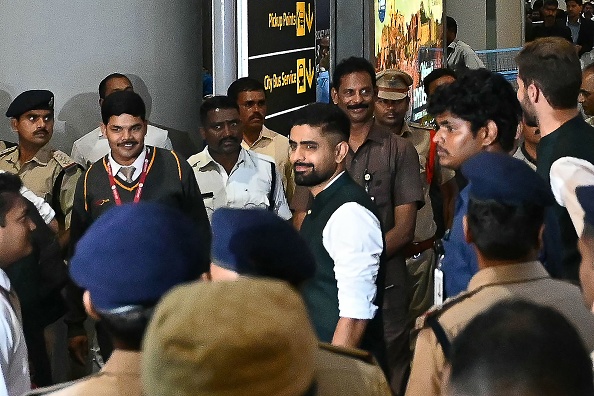 Babar Azam at Hyderabad Airport | Getty Images