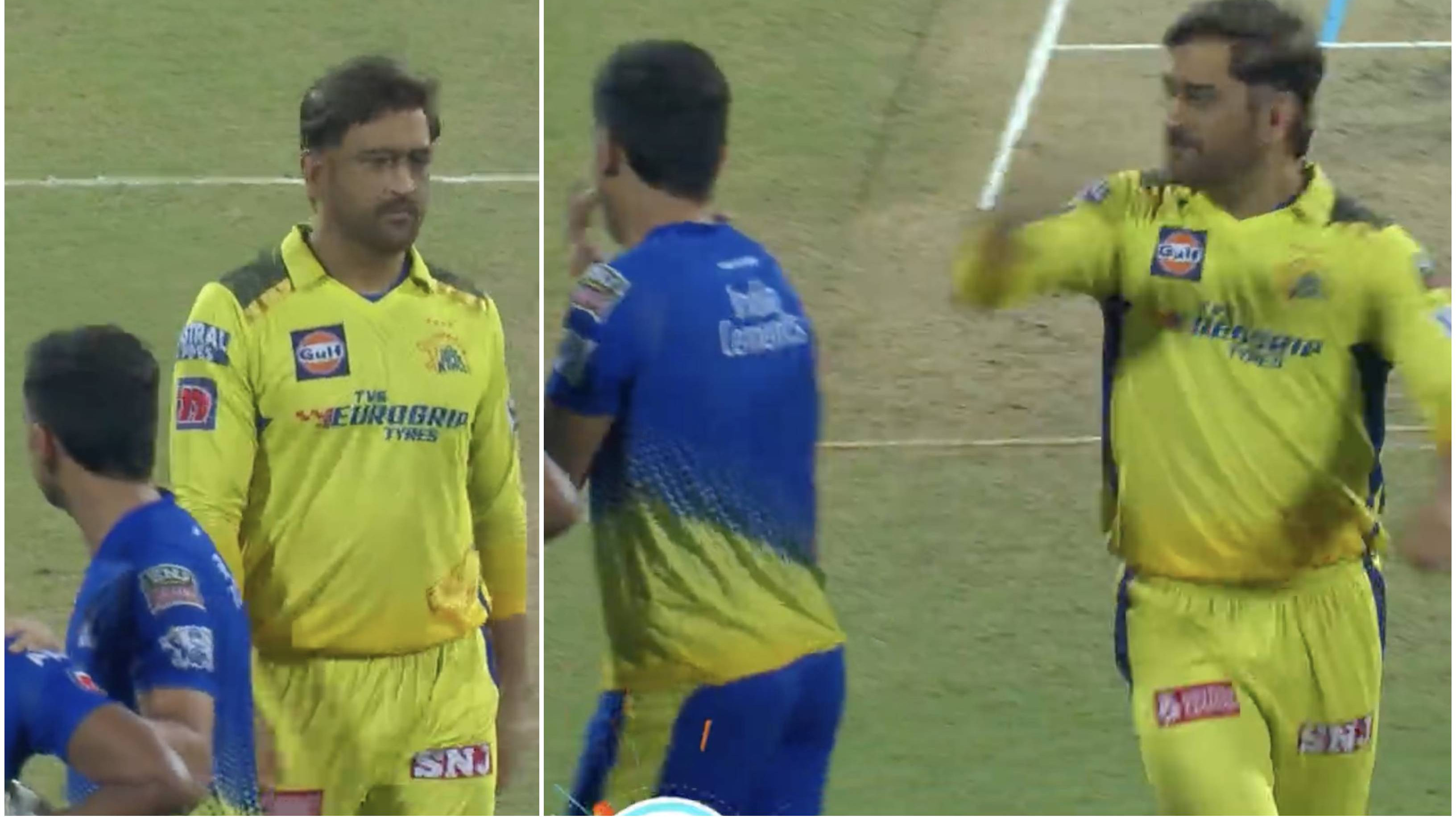 IPL 2023: WATCH – MS Dhoni plays around with Deepak Chahar, nearly slaps him to leave the pacer stunned