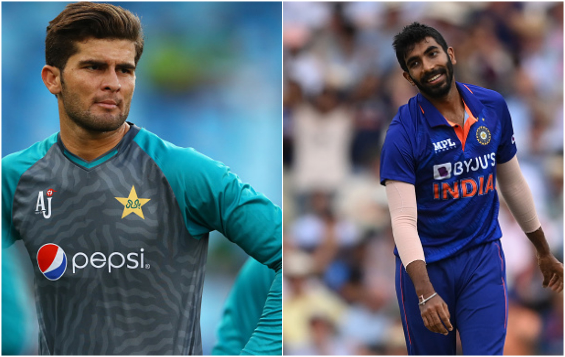 Shaheen Afridi and Jasprit Bumrah | Getty