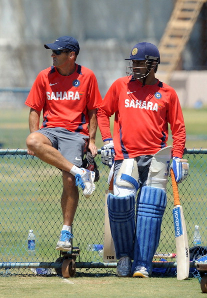 MS Dhoni with Gary Kirsten | Getty
