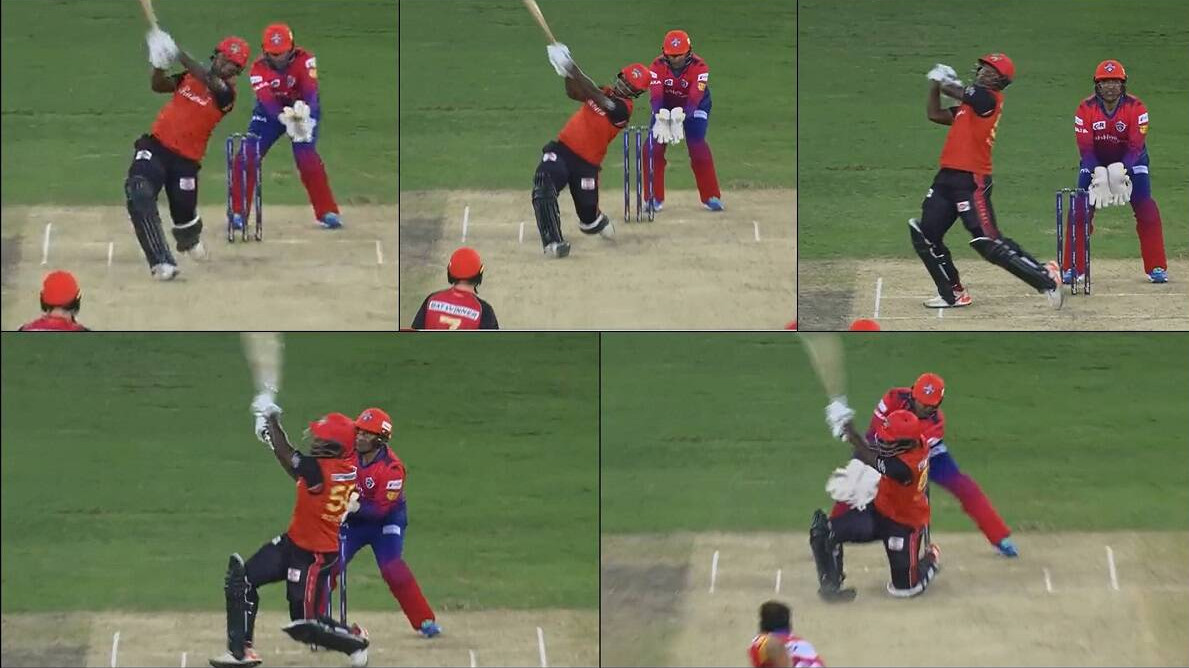 ILT20 2023: WATCH- Sherfane Rutherford hits Yusuf Pathan for 5 sixes in a row in massive 31-run over