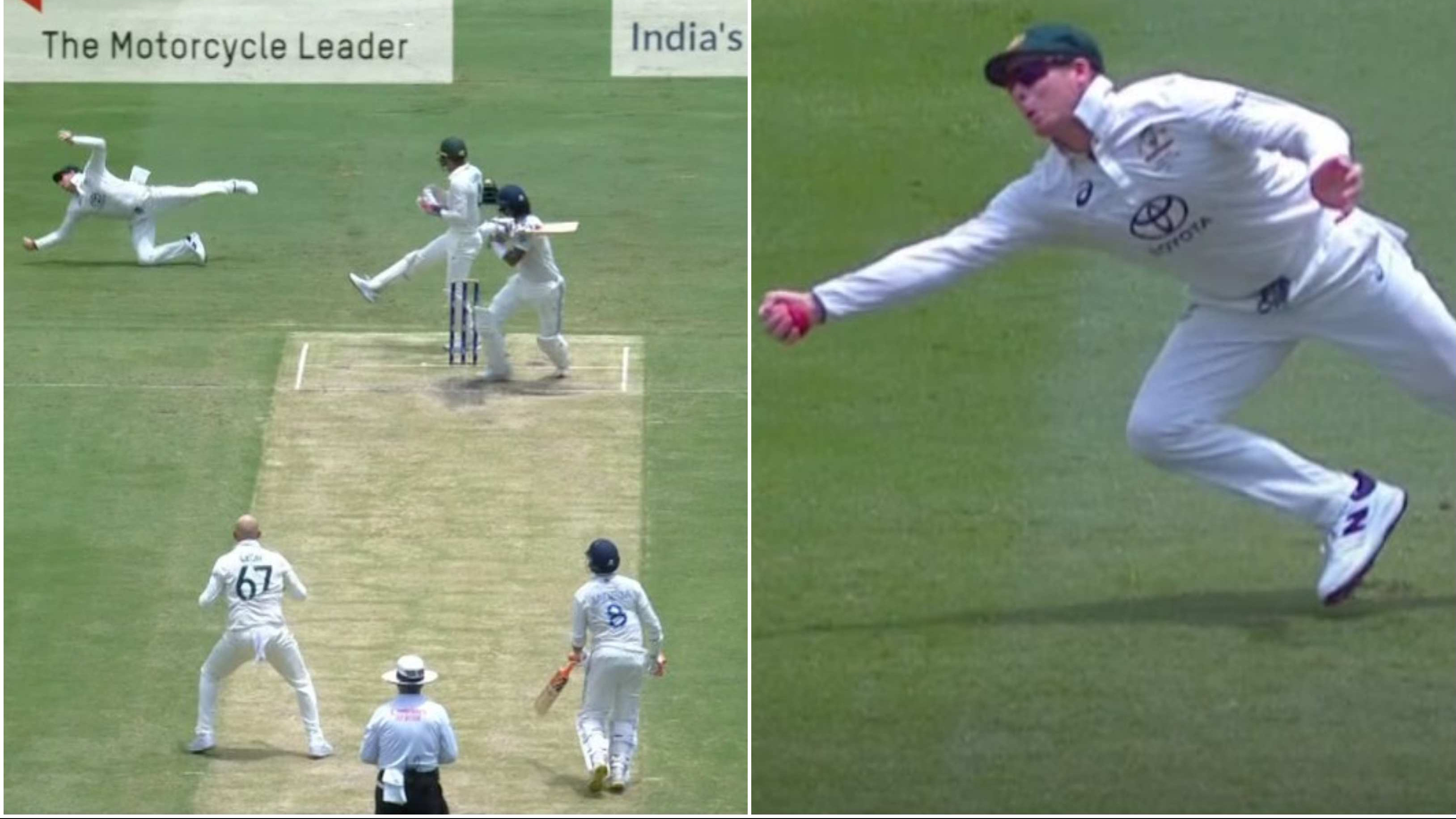 BGT 2024: WATCH - KL Rahul misses out on ton as Steve Smith plucks a one-handed blinder to dismiss India opener