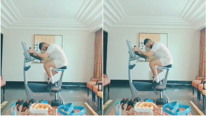 IND v ENG 2021: WATCH - Virat Kohli starts preparation for the first Test; works out in hotel room