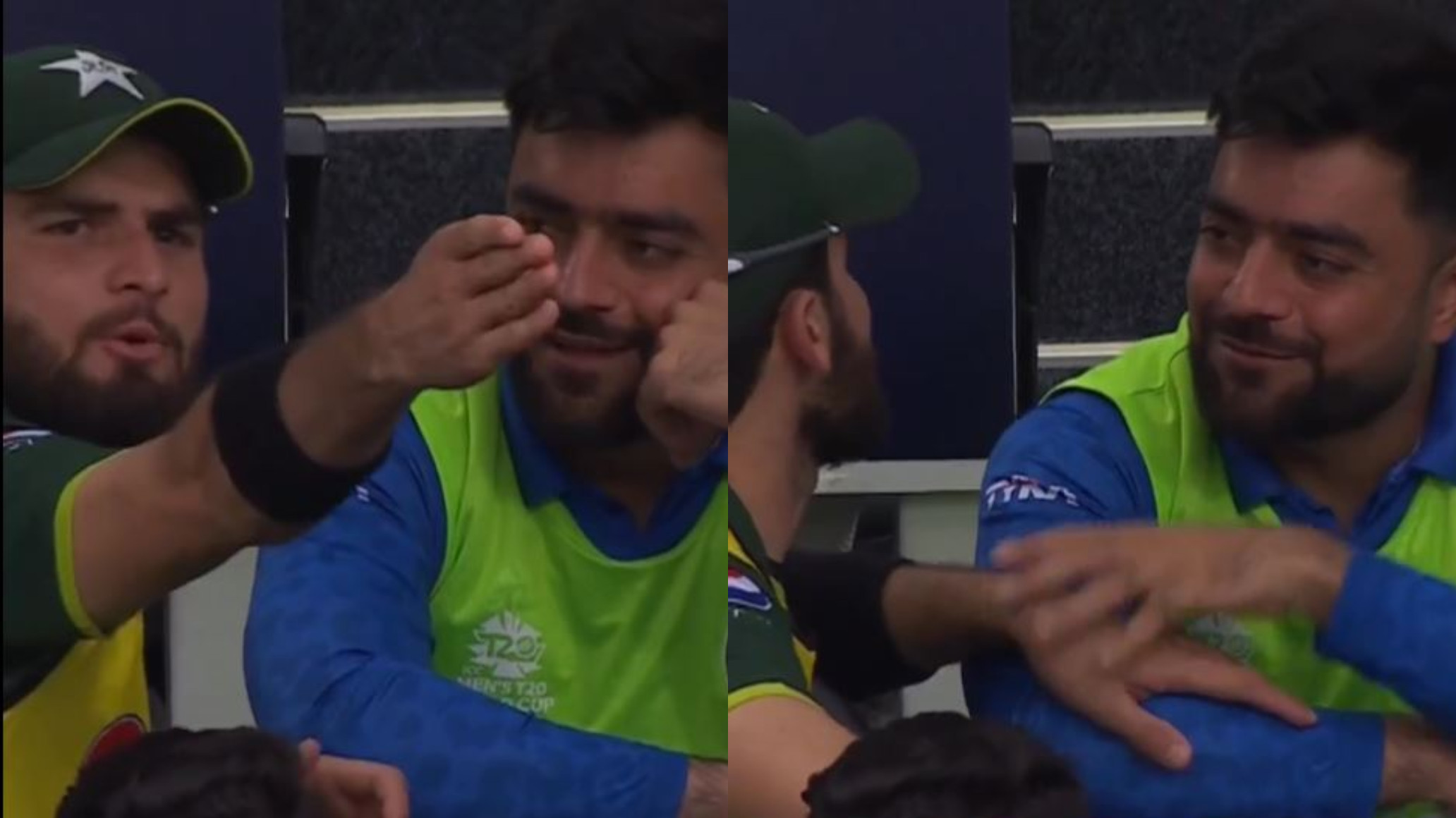 T20 World Cup 2022: WATCH- Shaheen Afridi and Rashid Khan engage in conversation during PAK v AFG warmup game