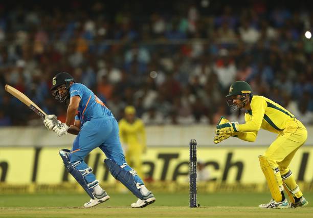 Man of the Match Rohit Sharma scored 119 runs in Bangalore ODI against Australia. (photo - getty)