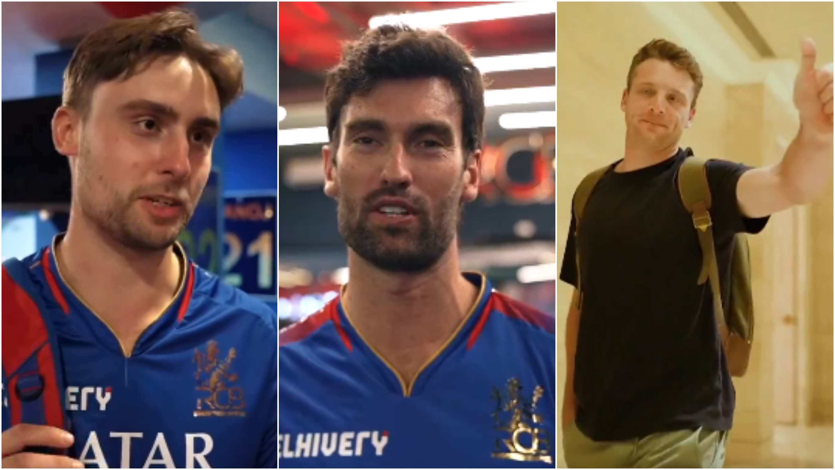 Will Jacks, Reece Topley and Jos Buttler | RCB/RR