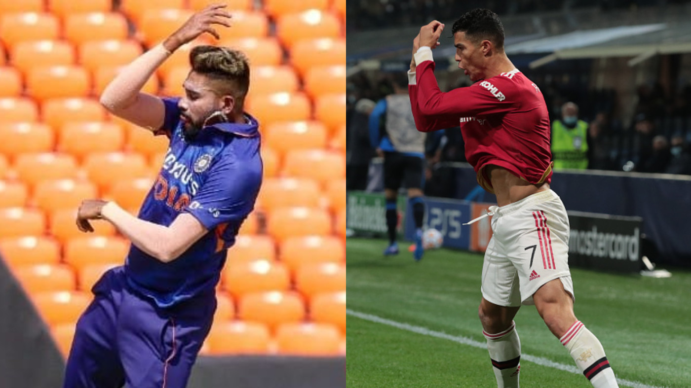 IND v WI 2022: WATCH - Siraj unveils Ronaldo's famous 'Siii' celebration after taking a wicket