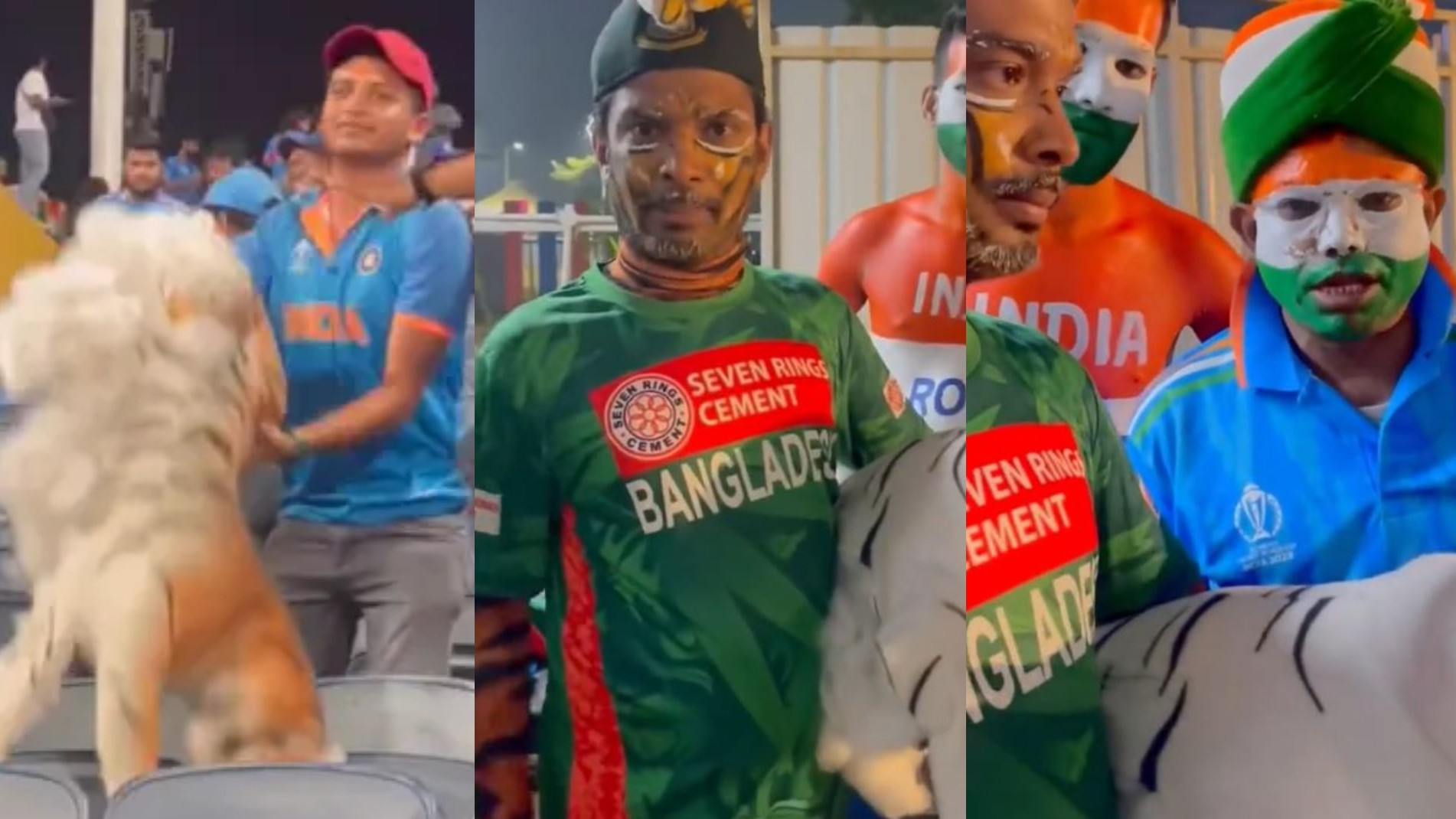 CWC 2023: WATCH- Bangladesh superfan Shoaib Ali reacts after Indian fans apologize for his mistreatment in Pune