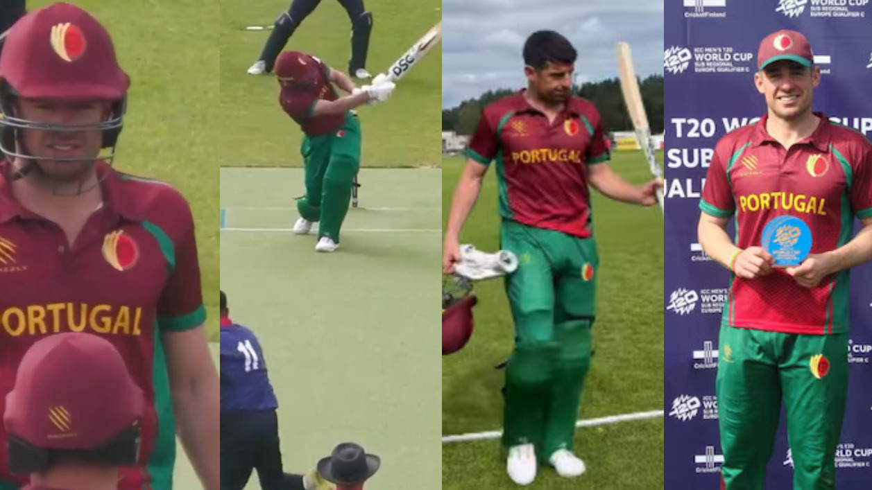 WATCH- Moises Henriques hits maiden T20I ton playing for Portugal after shifting base from Australia
