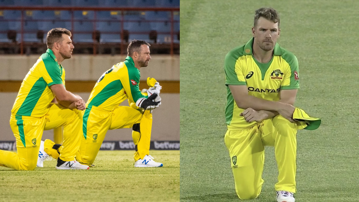 WI v AUS 2021: Australian players take a knee for the first time ahead of 1st T20I in St Lucia
