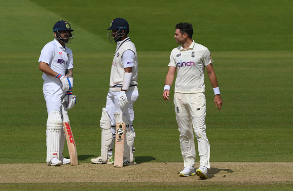 Virat Kohli and James Anderson during the Lord's Test match | Getty