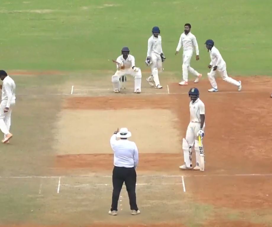 Aparajith was vehemently opposing the umpire's decision to give him out | Fancode