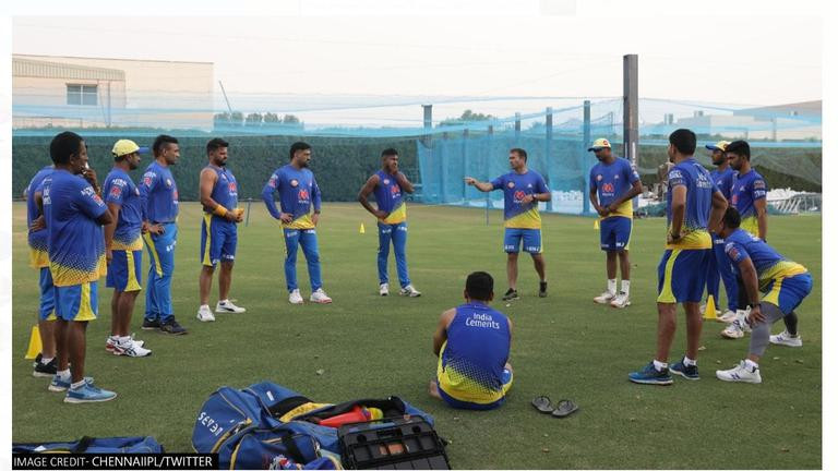 IPL 2021: MS Dhoni and other CSK players start their practice session with a fun football game