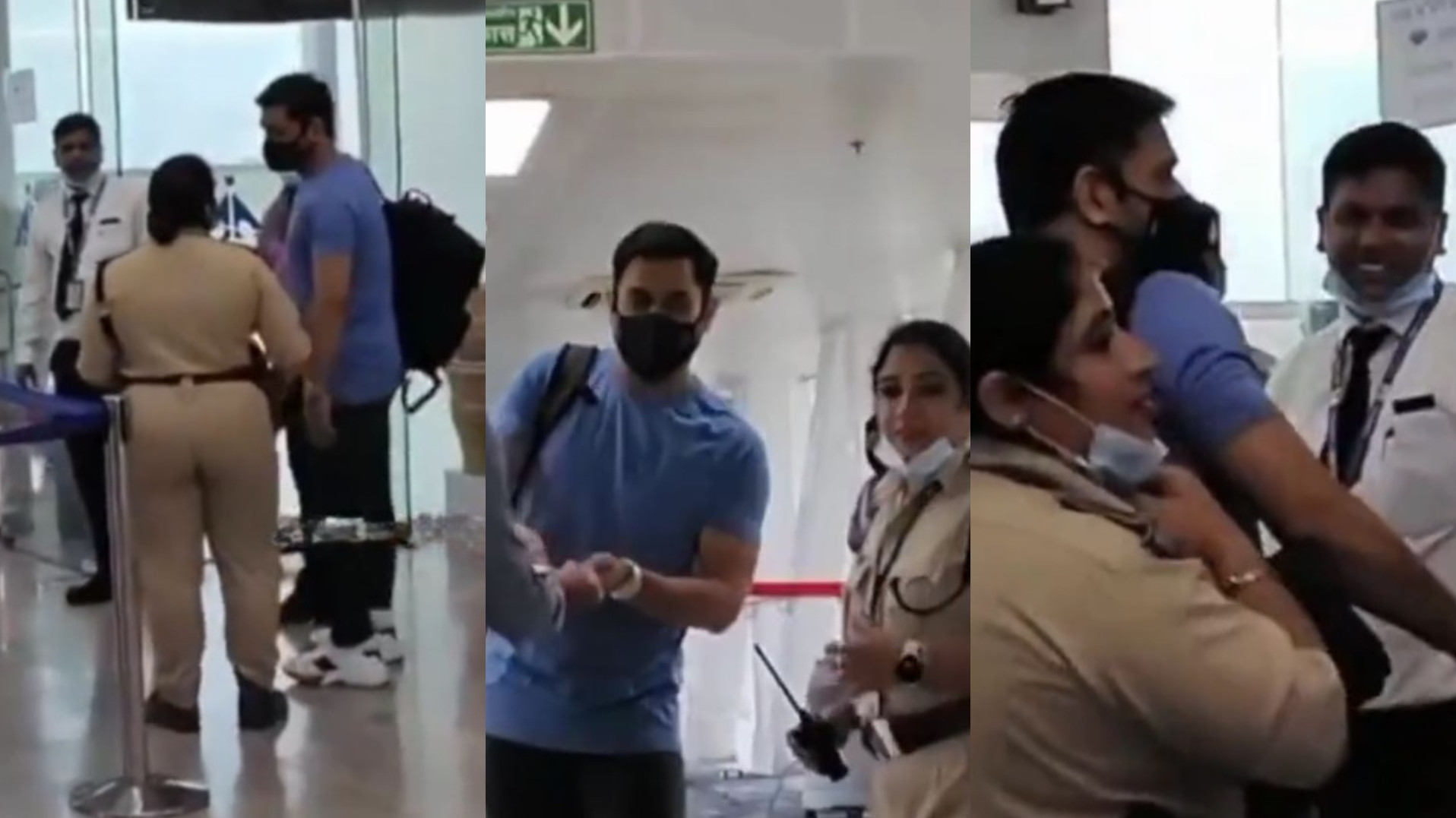 WATCH- MS Dhoni’s warm gesture towards fans and officials at Ranchi airport wins hearts