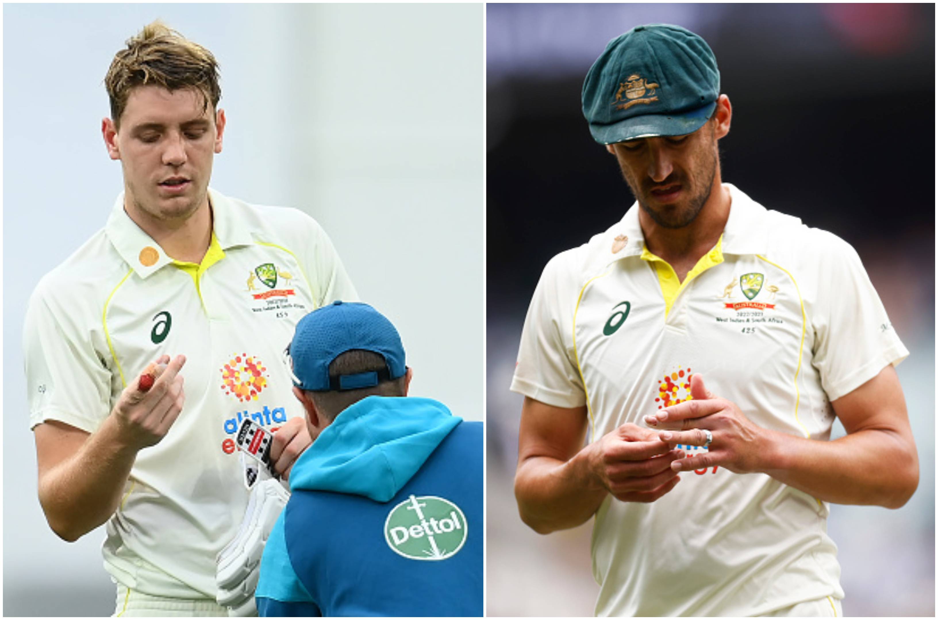 Cameron Green and Mitchell Starc suffered finger injures during the Boxing-Day Test | Getty