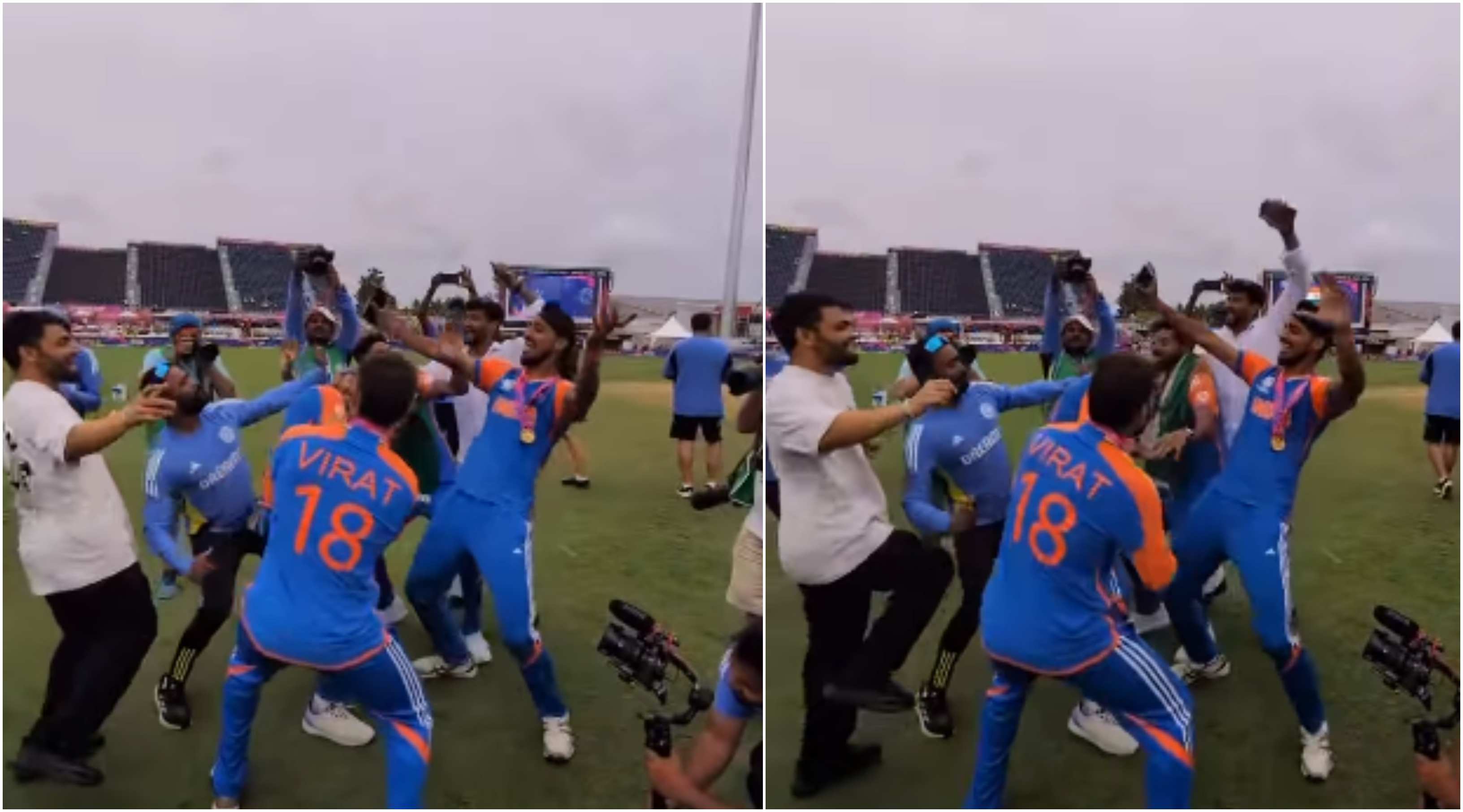 Virat Kohli, Arshdeep Singh and others danced to 'Tunak Tunak' | ICC