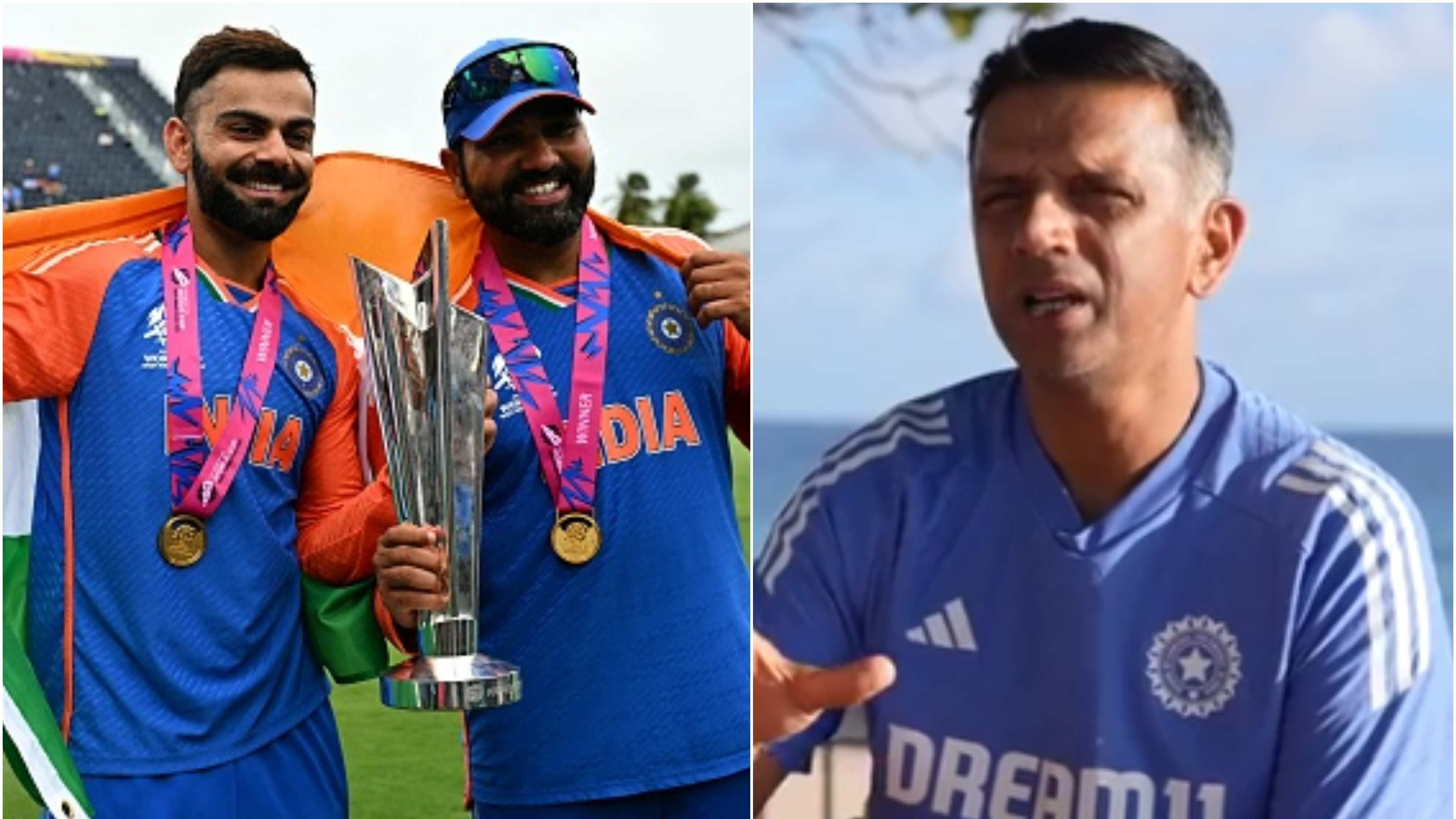 WATCH: “Got to know them a little more”: Dravid opens up on his bond with Rohit, Kohli as he reflects on India head coach tenure