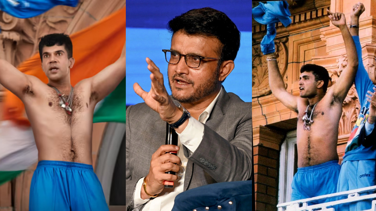 “Best Gift Ever!”- Sourav Ganguly reacts to first-look of his biopic on his birthday with Rajkummar Rao's shirtless celebration at Lord’s