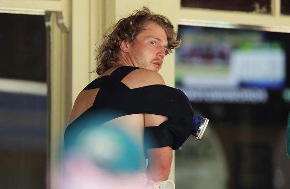 Will Pucovski was seen in a sling in the Australia dressing room | Getty Images