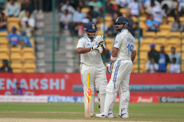 Virat Kohli and Sarfaraz Khan | Getty