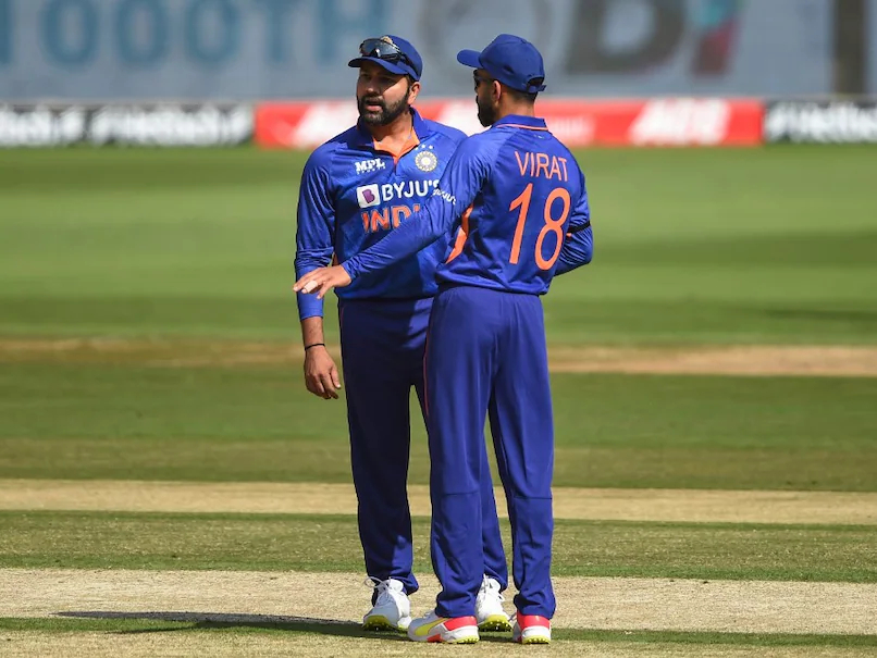 Virat Kohli and Rohit Sharma during the 1st ODI vs West Indies | BCCI