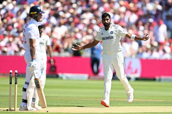 Jasprit Bumrah celebrates Ben Stokes' wicket | Getty