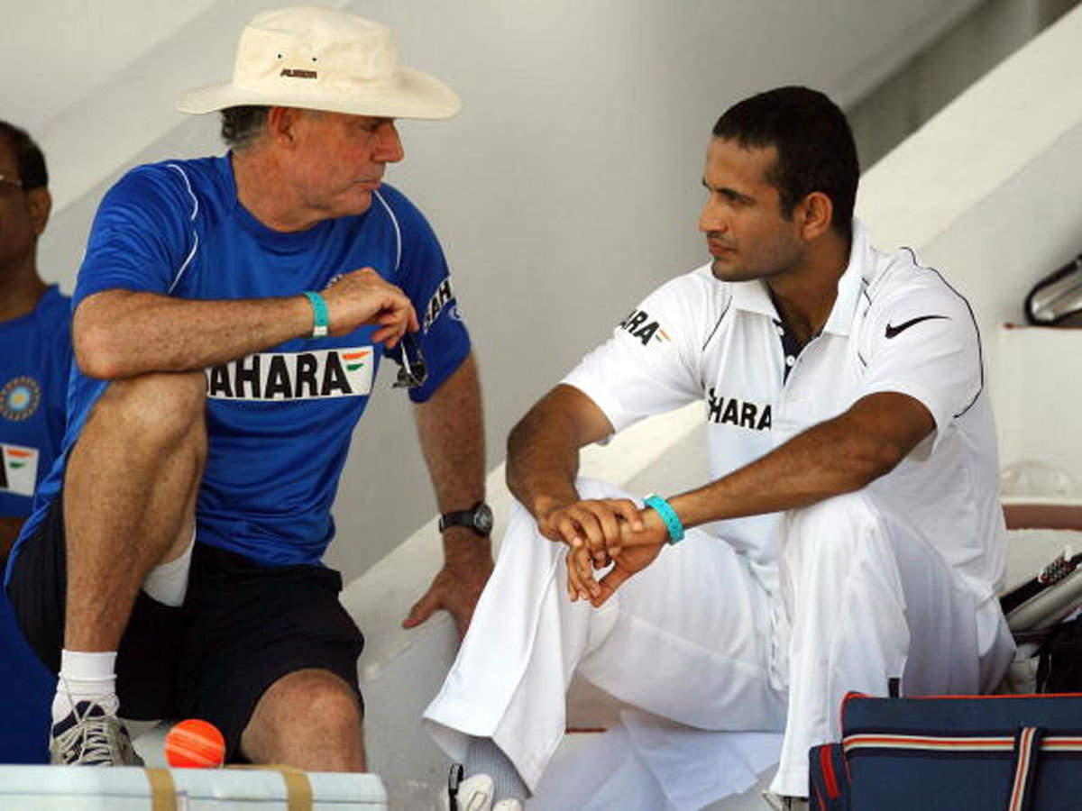 Irfan Pathan with Greg Chappell | GETTY