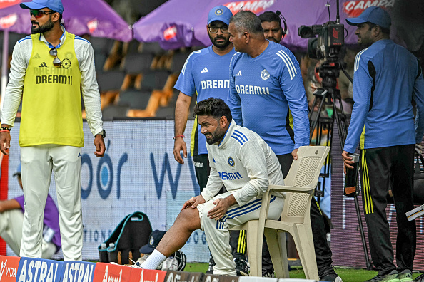 Rishabh Pant got hit on his right knee while keeping wickets in first Test | Getty