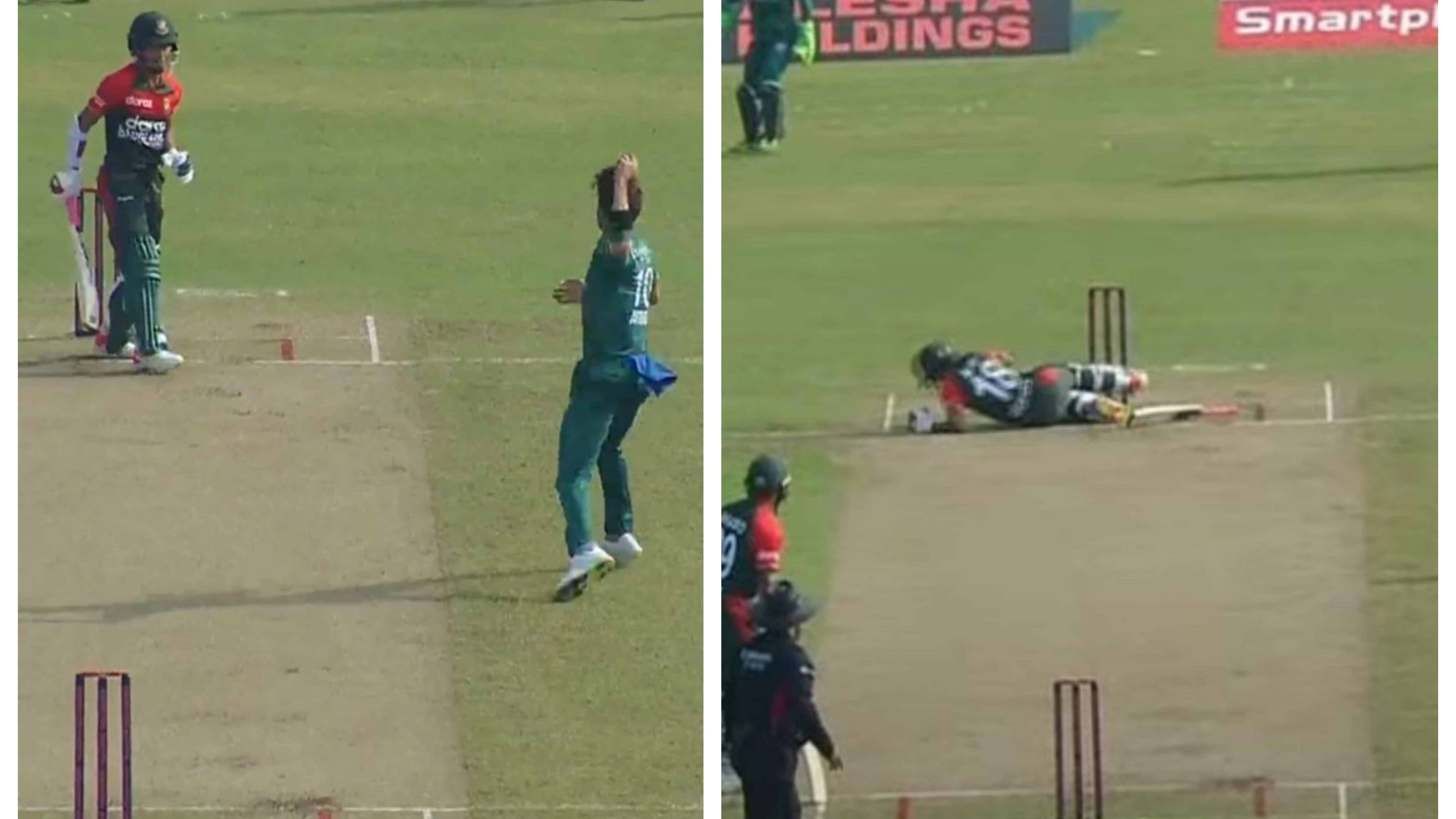 BAN v PAK 2021: WATCH – Shaheen Afridi hits Afif Hossain with a throw on follow-through during 2nd T20I