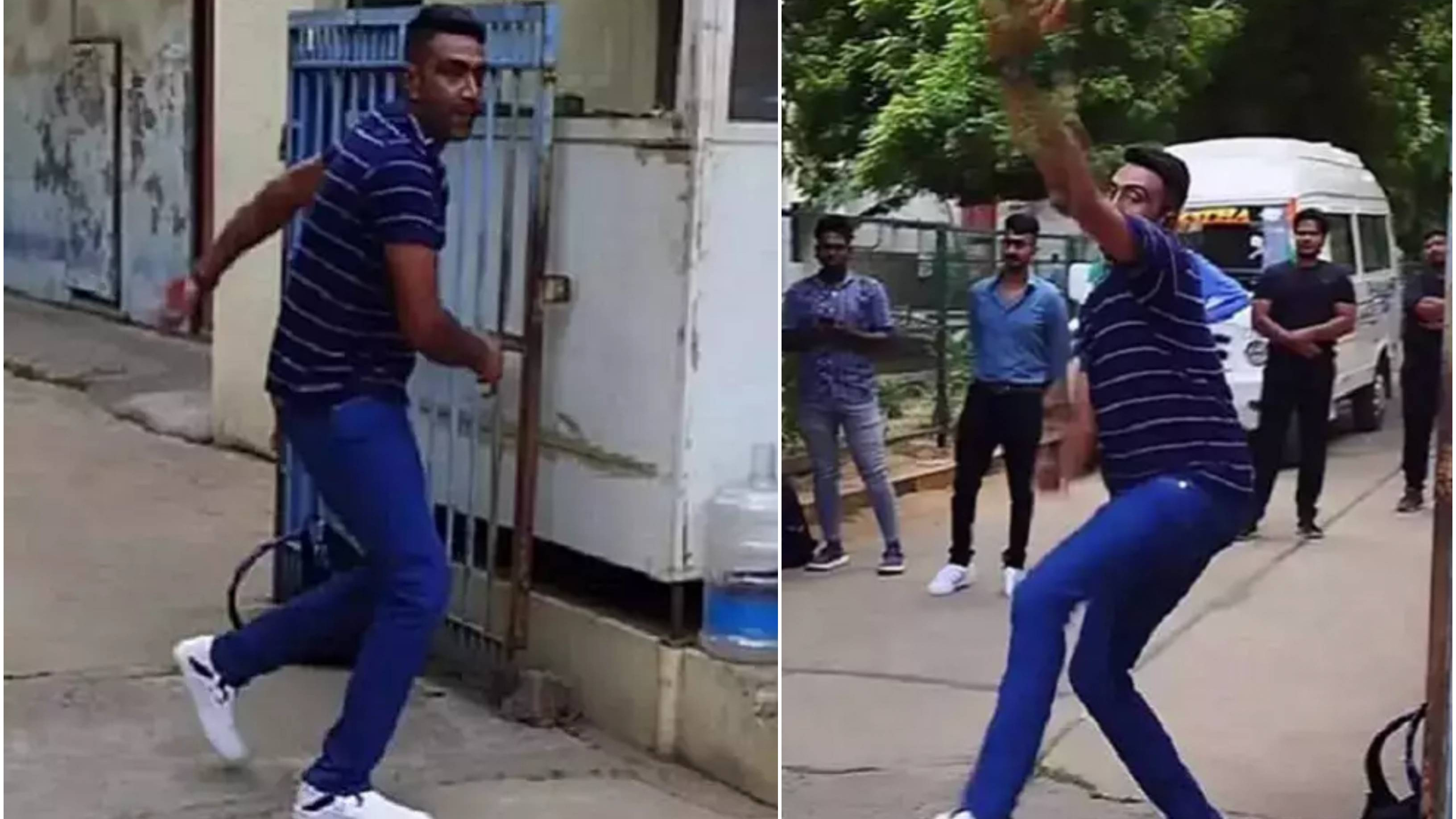WATCH – R Ashwin plays gully cricket with youngsters; shares video on social media