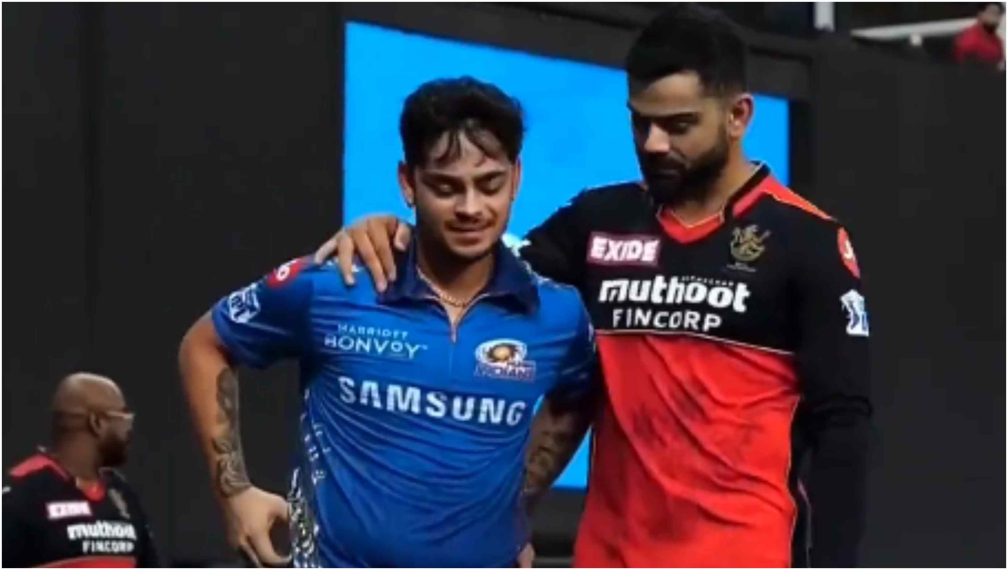 Ishan Kishan and Virat Kohli | Screengrab