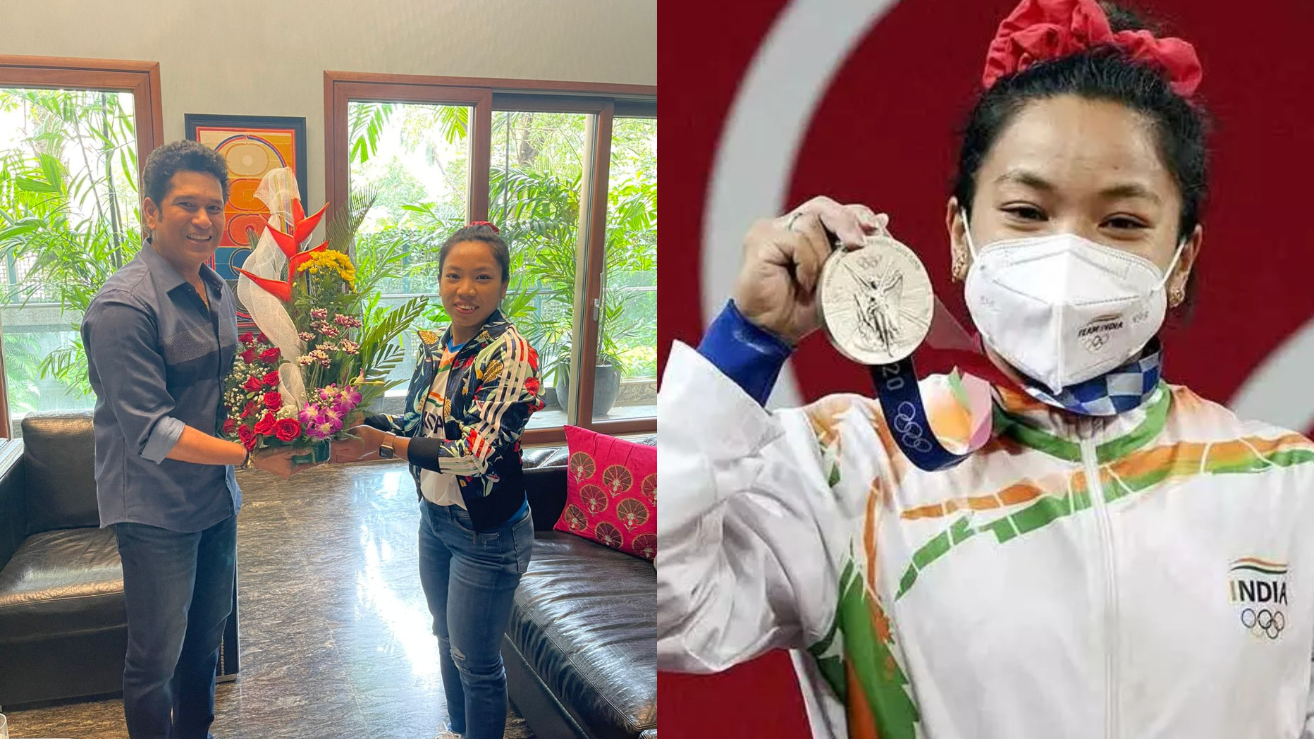 Sachin Tendulkar meets Tokyo Olympics 2020 silver medalist Mirabai Chanu