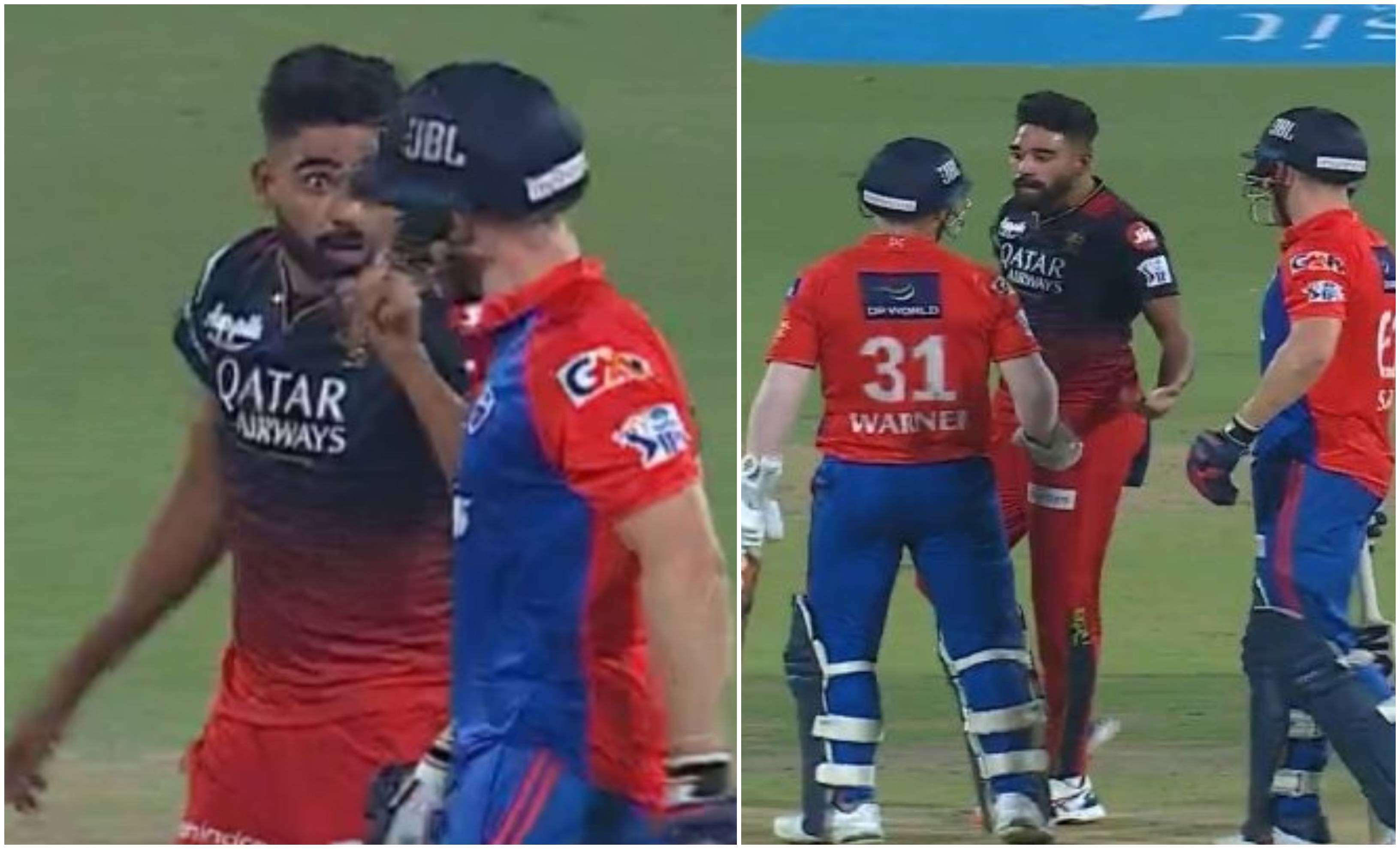 Mohammed Siraj's verbal spat with DC batters | Twitter