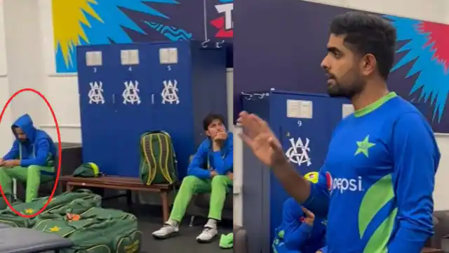 Babar Azam pointed towards Mohd Nawaz during his speech and encouraged him | Twitter