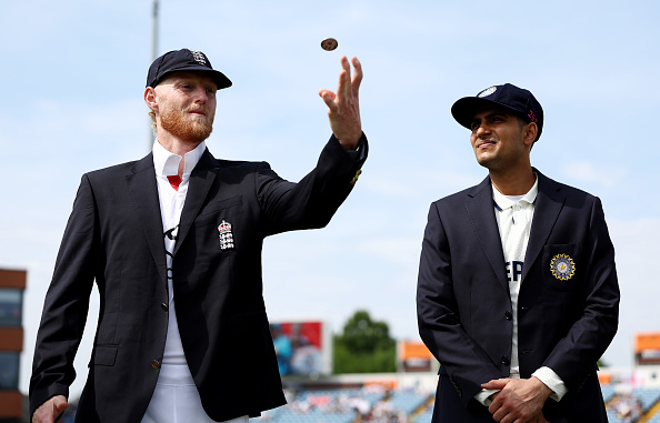 Ben Stokes and Shubman Gill at toss | Getty