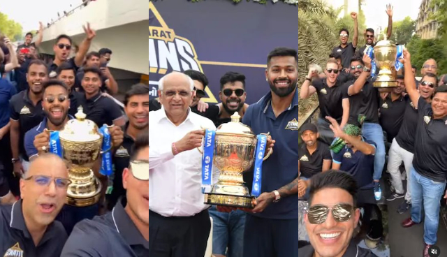 Gujarat Titans celebrate IPL 2022 win in Ahmedabad | Instagram