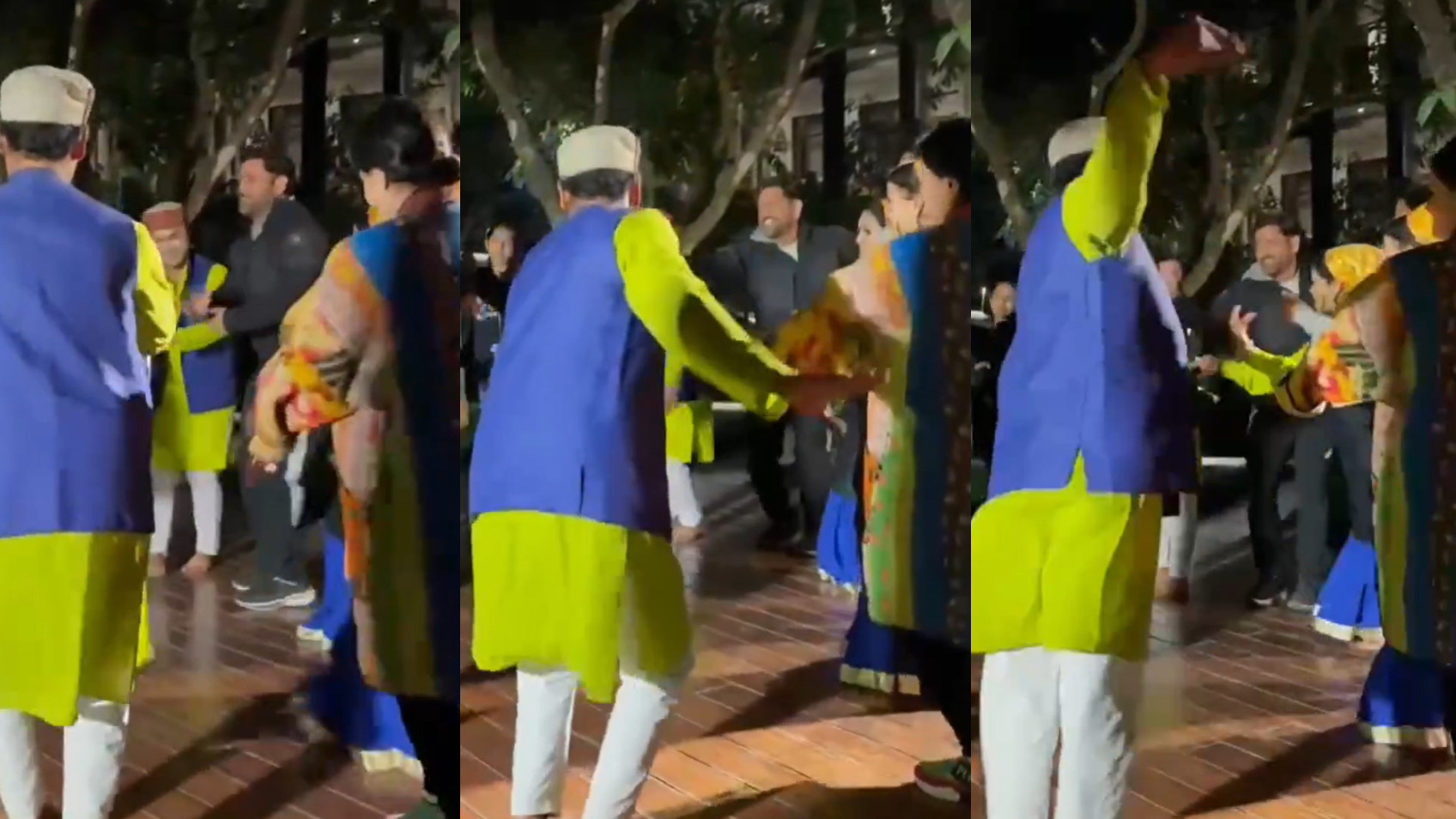 WATCH- MS Dhoni dances on popular Pahadi folk song with locals in Rishikesh