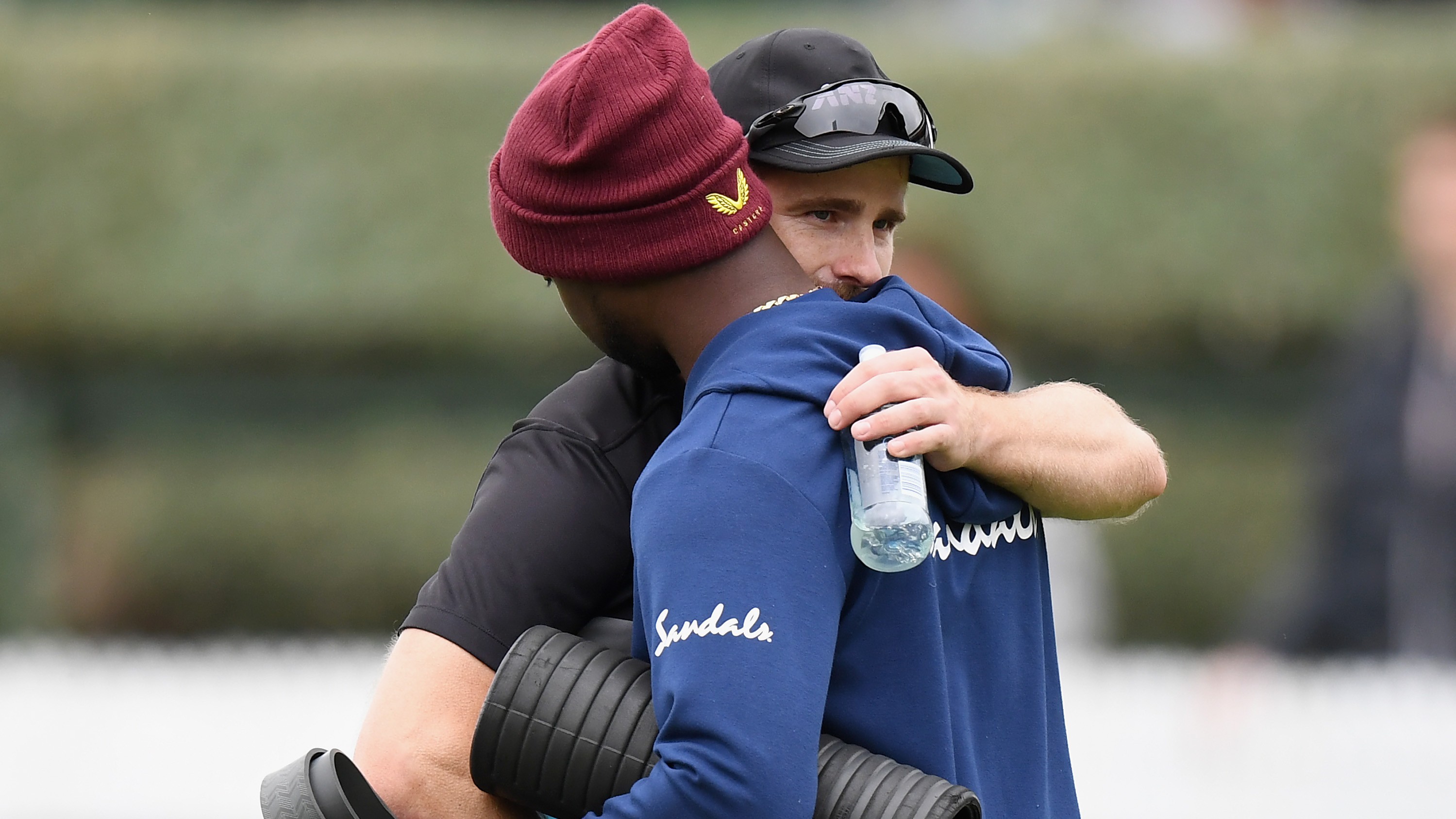NZ v WI 2020: Kane Williamson wins hearts after hugging bereaved Kemar Roach who had lost his father