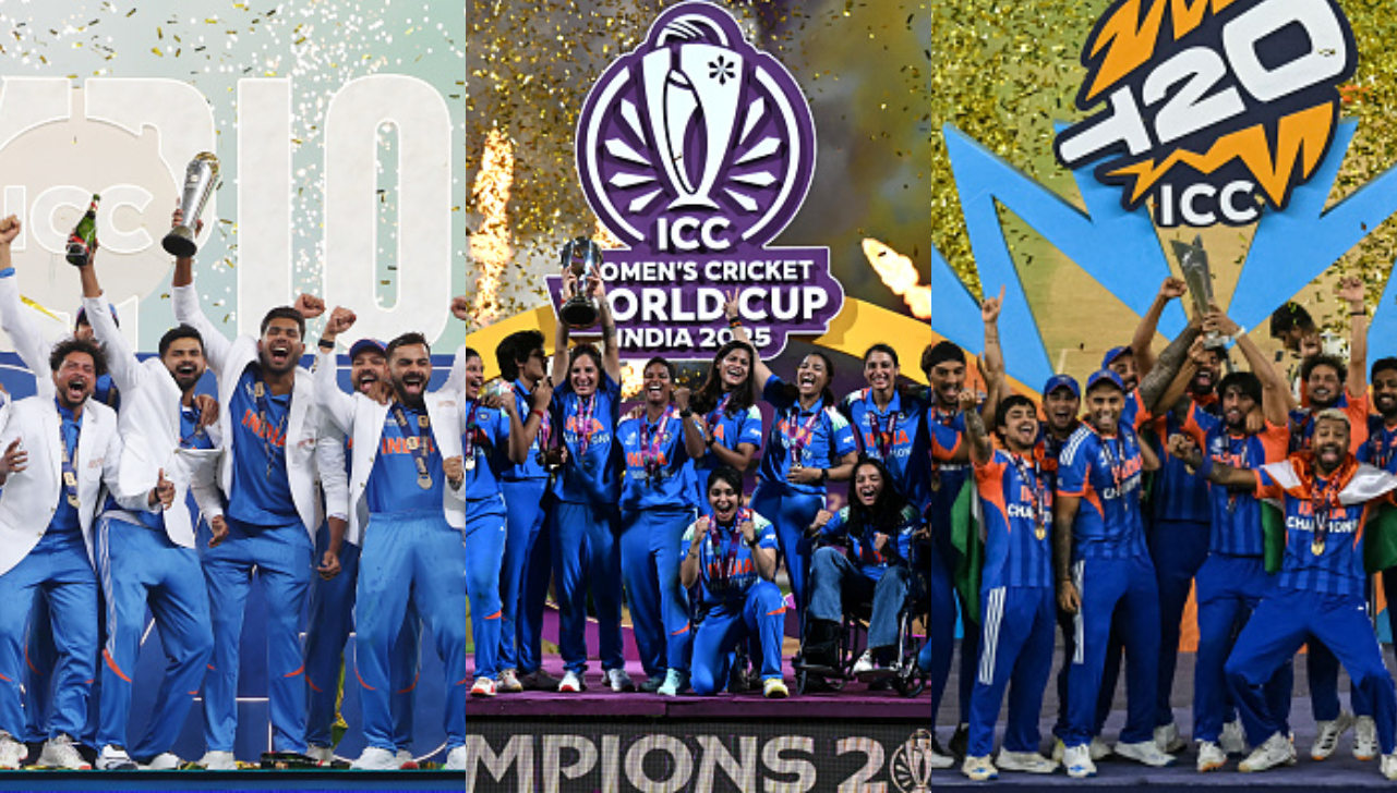 India senior men's and women's teams won three ICC trophies | Getty