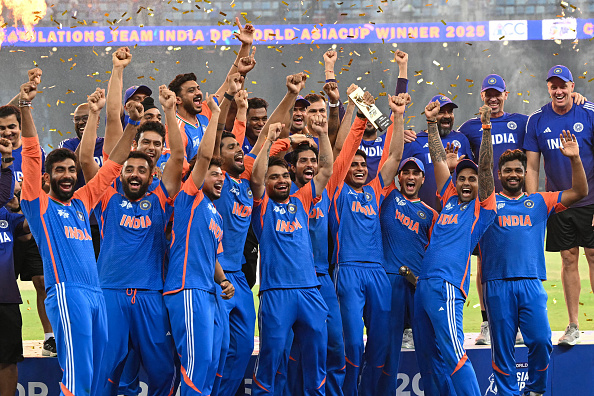 Team India celebrated their Asia Cup win without the trophy | Getty
