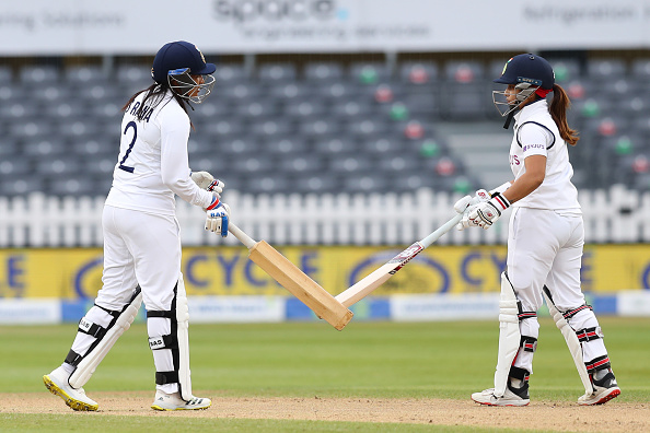 The partnership between Rana and Bhatia ensured the Test match at Bristol ended in a draw | Getty