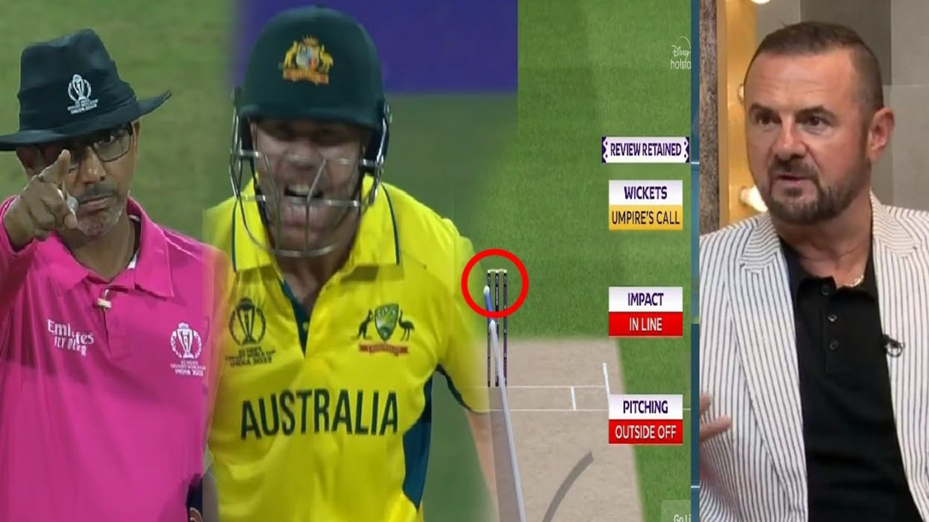 CWC 2023: WATCH- David Warner swears at umpire after LBW decision; Simon Doull calls for ICC sanction