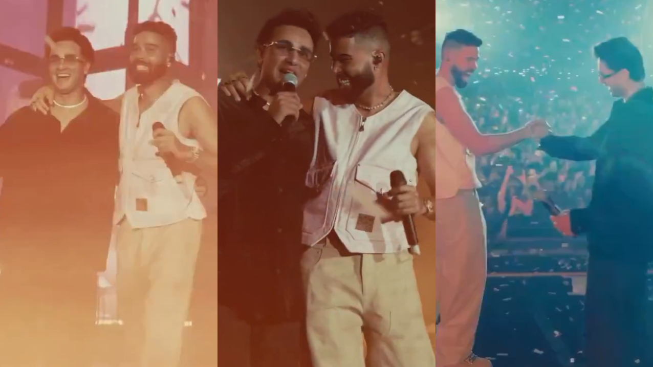 Abhishek Sharma with AP Dhillon on the stage | Instagram