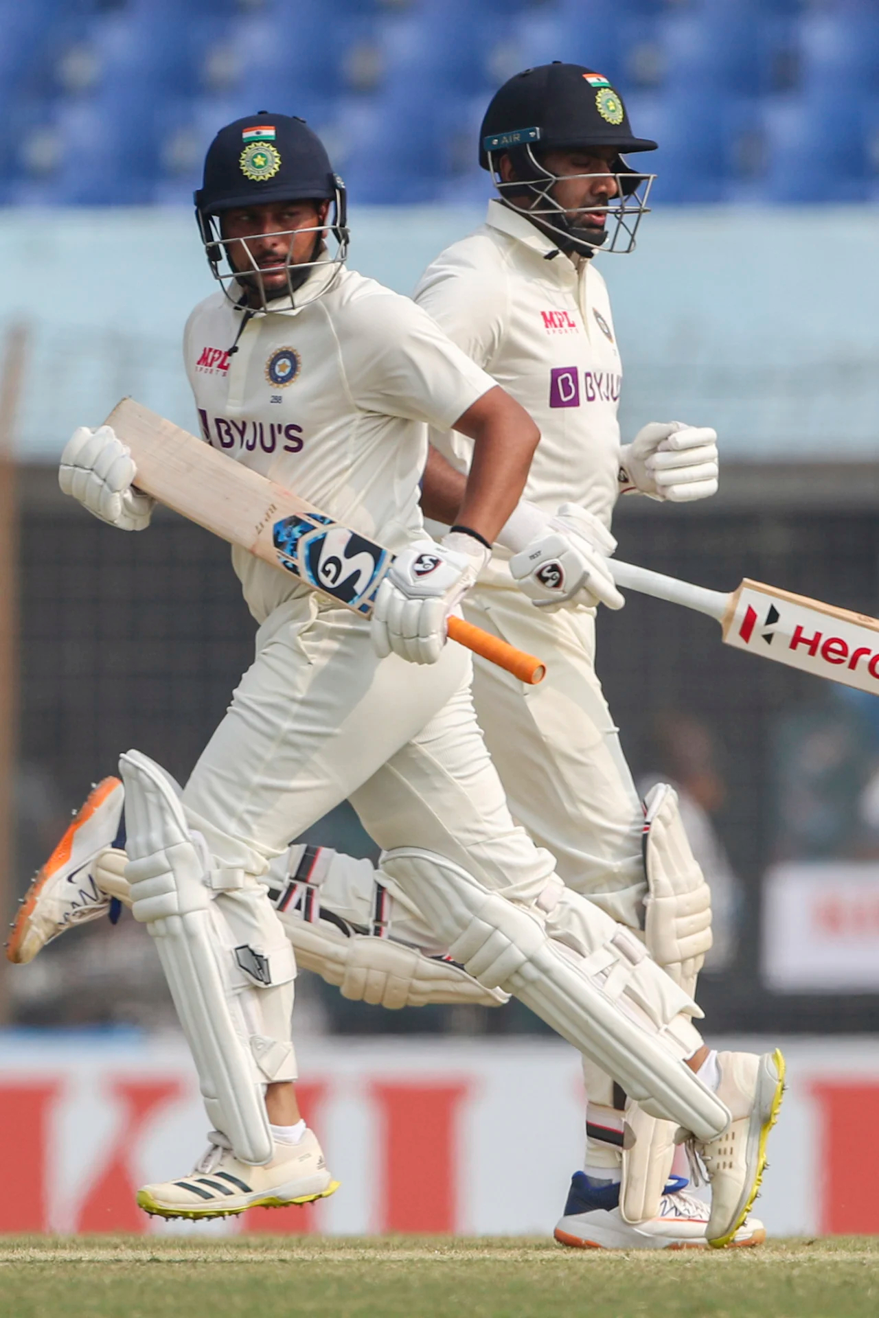 Ashwin (58) and Kuldeep (40) added valuable 92 runs for 8th wicket | Getty